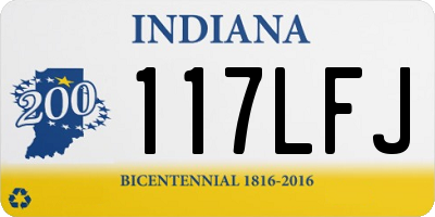 IN license plate 117LFJ