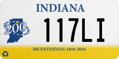 IN license plate 117LI