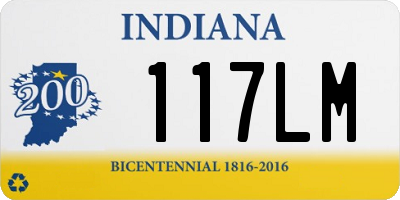 IN license plate 117LM