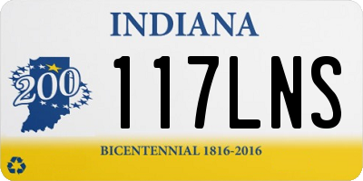 IN license plate 117LNS