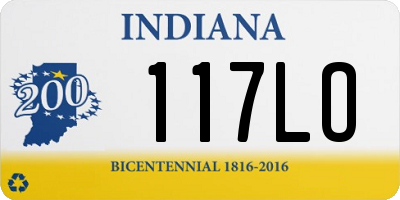 IN license plate 117LO