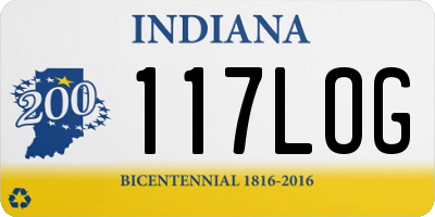 IN license plate 117LOG