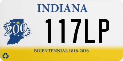 IN license plate 117LP