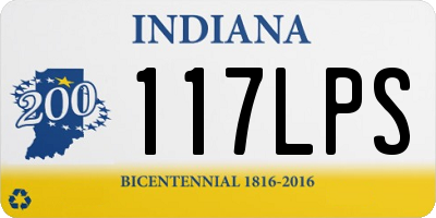 IN license plate 117LPS