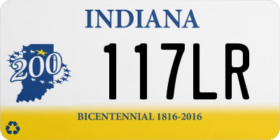 IN license plate 117LR