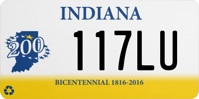 IN license plate 117LU