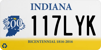 IN license plate 117LYK