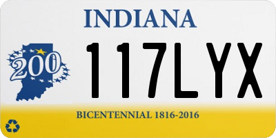 IN license plate 117LYX