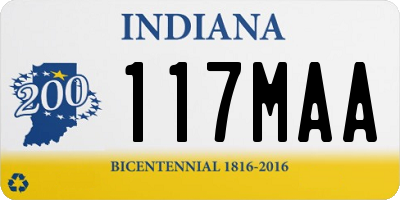 IN license plate 117MAA