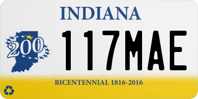 IN license plate 117MAE