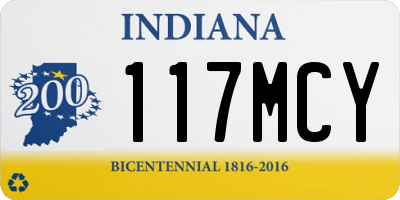 IN license plate 117MCY