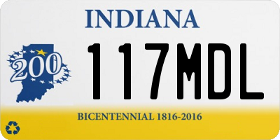 IN license plate 117MDL