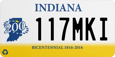 IN license plate 117MKI