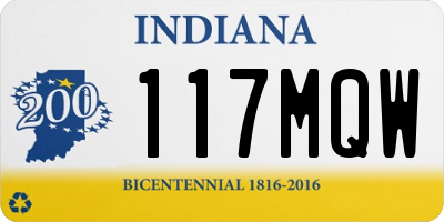 IN license plate 117MQW