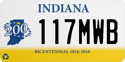 IN license plate 117MWB