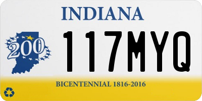 IN license plate 117MYQ