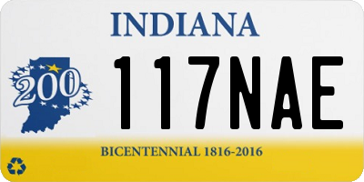 IN license plate 117NAE