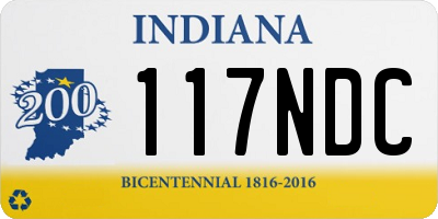 IN license plate 117NDC