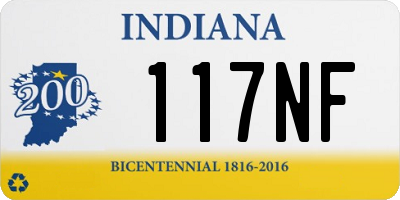 IN license plate 117NF