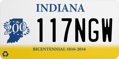 IN license plate 117NGW