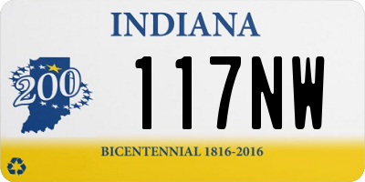 IN license plate 117NW