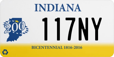 IN license plate 117NY