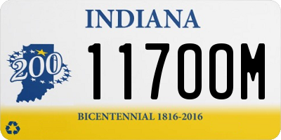 IN license plate 117OOM