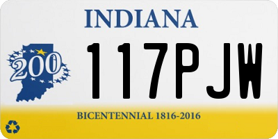 IN license plate 117PJW