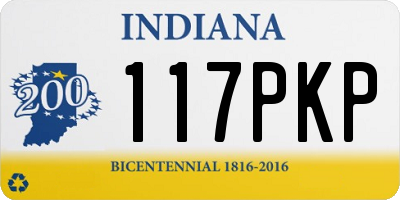IN license plate 117PKP