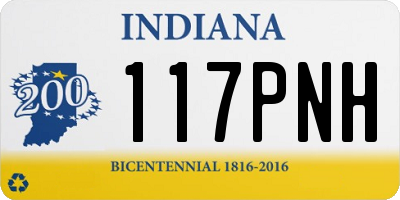 IN license plate 117PNH