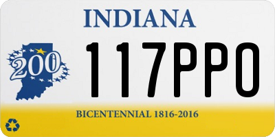 IN license plate 117PPO