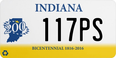 IN license plate 117PS