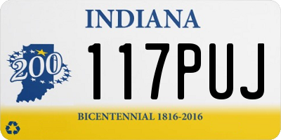 IN license plate 117PUJ