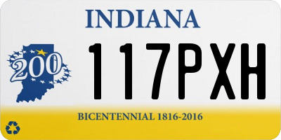 IN license plate 117PXH