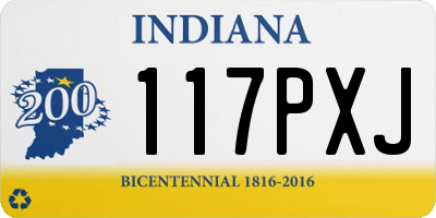 IN license plate 117PXJ
