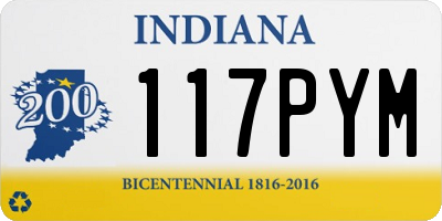 IN license plate 117PYM
