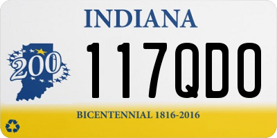IN license plate 117QDO