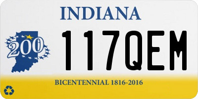 IN license plate 117QEM