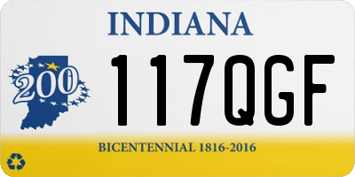 IN license plate 117QGF