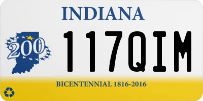 IN license plate 117QIM