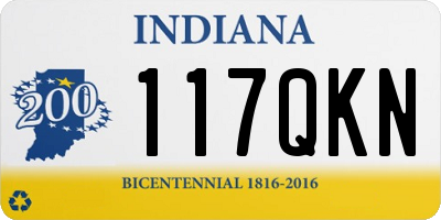 IN license plate 117QKN