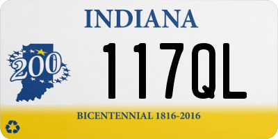 IN license plate 117QL