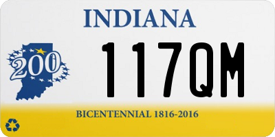 IN license plate 117QM