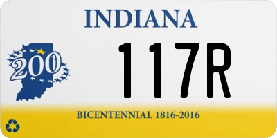 IN license plate 117R