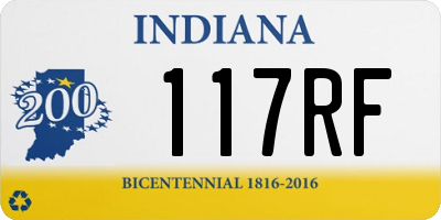 IN license plate 117RF