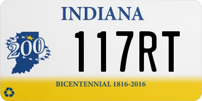 IN license plate 117RT