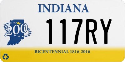 IN license plate 117RY