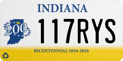 IN license plate 117RYS