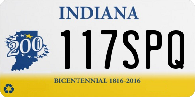 IN license plate 117SPQ