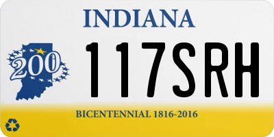 IN license plate 117SRH